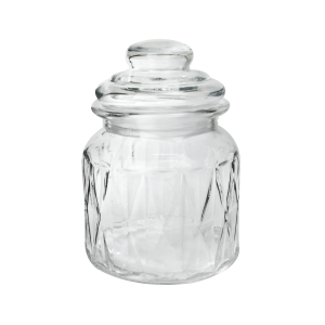 POTE DE VIDRO COM TAMPA 11X15CM 600ML - 5796