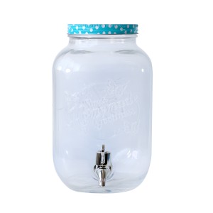 SUQUEIRA POTE 4 LITROS COM TORNEIRA PLASTICA E TAMPA POA AZUL VDS50005-AZ