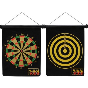 JOGO DE DARDOS PLACA MAGNETICA DUPLA FACE COM 6 DARDOS NO TUBO -ZJFQ-0004