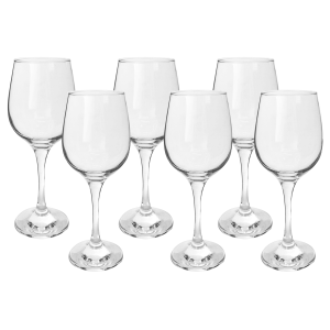 JOGO DE 06 TAÇAS DE VIDRO PARA VINHO 395ML - CA16202