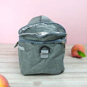 BOLSA TÉRMICA POLIESTER  ALÇA AJUSTÁVEL E FORRO DE ALUMÍNIO 16X21,5X24,5CM - CA15328-CZ