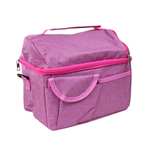 BOLSA TÉRMICA POLIESTER  ALÇA AJUSTÁVEL E FORRO DE ALUMÍNIO 16X21,5X24,5CM - CA15328-RS