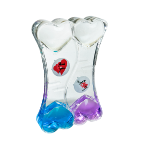 ENFEITE DECORATIVO TEMPORIZADOR DE ACRÍLICO  CORAÇÃO PARA MESA - 5607-B