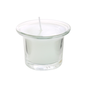 VELA DECORATIVA EM COPO DE VIDRO 4,5X6CM - 3652