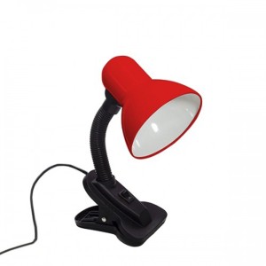 LUMINARIA DE MESA COM PRENDEDOR VERMELHA BIVOLT- VM