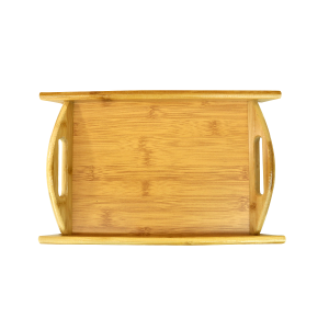 BANDEJA DE BAMBU E MDF COM ALÇA 32X20X5CM - CX142