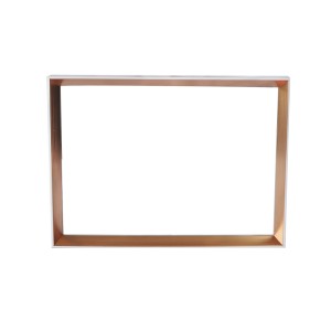 QUADRO COM MOLDURA RETANGULAR EM MADEIRA E FUNDO ESPELHADO 22X30CM - QR19108-GR