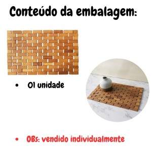JOGO AMERICANO RETANGULAR EM BAMBU 28X45CM - CX033