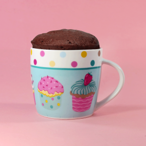 CANECA PORCELANA CUPCACKE E CHAVEIRO 12 X 8 X 9 CM - PRB0414