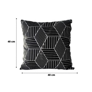 CAPA DE ALMOFADA ESTAMPA GEOMETRICA 100% POLIESTER 40X40CM - 2341-E