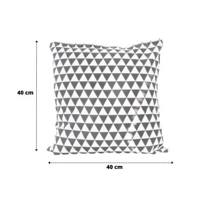 CAPA DE ALMOFADA ESTAMPA GEOMETRICA 100% POLIESTER 40X40CM - 2341-F