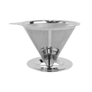 FILTRO E COADOR DE CAFÉ DE INOX REUTILIZÁVEL 9X11CM - 5204