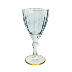 JOGO DE TAÇA DE VIDRO COM BORDA DOURADA 6PÇS 210ML - CA16187-CZCL