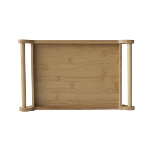 BANDEJA DE BAMBU RETANGULAR COM ALÇA 38X23CM - CZ19478
