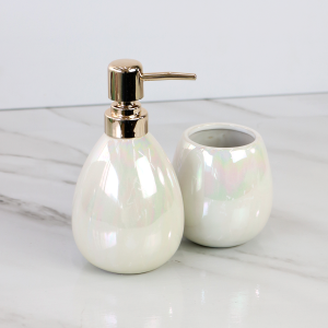 JOGO DE BANHEIRO DE CERÂMICA BRANCO FURTACOR 02 PÇS 350ML - 98663-B