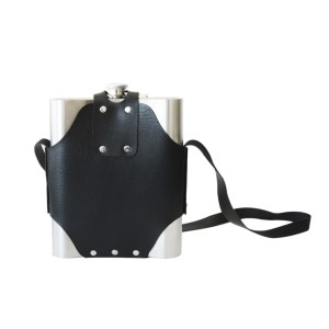 CANTIL DE INOX COM CAPA EM COURO SINTÉTICO E ALÇA ESTAMPA FENIX GDR 1350ML - GDR0251- C