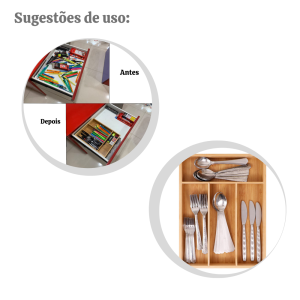 PORTA TALHER EM MDF 04 DIVISÓRIAS  22X33CM - CX081