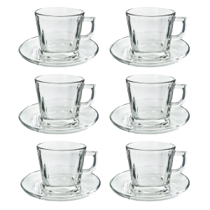 JOGO DE XÍCARA DE VIDRO E PIRES 150ML COM 12 PEÇAS - BM0364