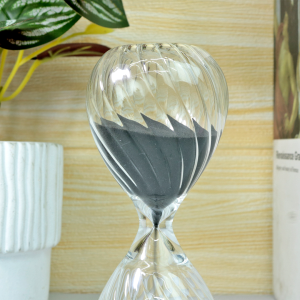 AMPULHETA DE VIDRO EM RELEVO 5 MINUTOS 12,5CM - 5929-PT