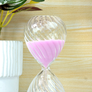 AMPULHETA DE VIDRO EM RELEVO 5 MINUTOS 12,5CM- 5929-RS