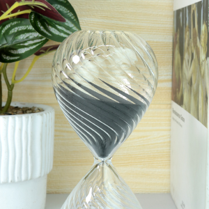 AMPULHETA DE VIDRO EM RELEVO DE 15 MINUTOS 16,5CM - 5930-PT