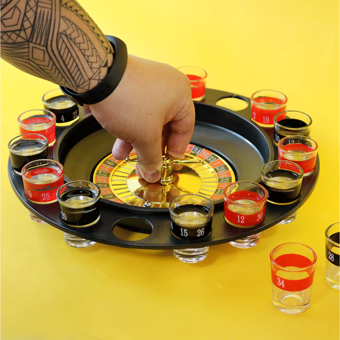 JOGO CASSINO ROLETA SHOT 16 COPOS BEBIDAS DRINK