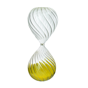 AMPULHETA DE VIDRO EM RELEVO 30 MINUTOS 20CM- 5931-AM