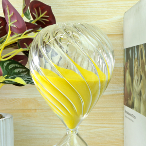 AMPULHETA DE VIDRO EM RELEVO 30 MINUTOS 20CM- 5931-AM