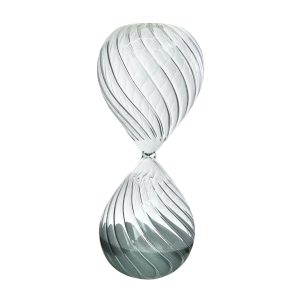 AMPULHETA DE VIDRO EM RELEVO 30 MINUTOS 20CM- 5931-CZ