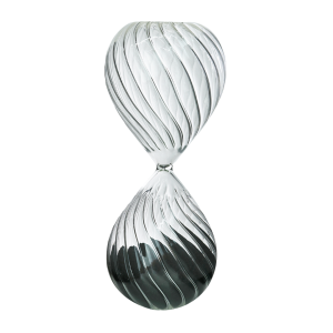 AMPULHETA DE VIDRO EM RELEVO 30 MINUTOS 20CM- 5931-PT