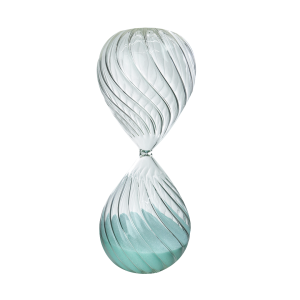 AMPULHETA DE VIDRO EM RELEVO 30 MINUTOS 20CM- 5931-TI