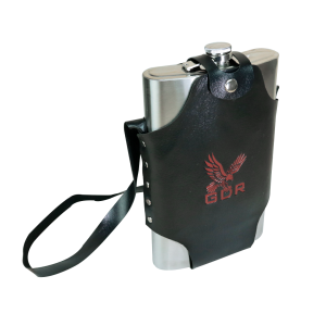 CANTIL DE INOX COM CAPA EM COURO SINTÉTICO E ALÇA ESTAMPA FENIX GDR 1800ML- GDR0250-C