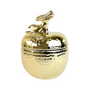 PORTA TRECO MAÇÃ DECORATIVO DE CERÂMICA 9X16,5CM - GF2613