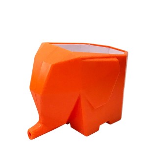 ESCORREDOR DE TALHERES E ESCOVA DE DENTES MULTIUSO ELEFANTE LARANJA - DX801-LJ