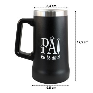 CANECA TÉRMICA DE INOX 750ML 