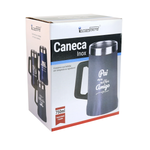 CANECA TÉRMICA DE INOX 750ML 