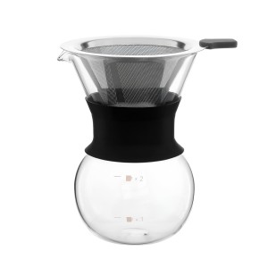 CAFETEIRA DE VIDRO COM FILTRO EM INOX 200ML - 4178