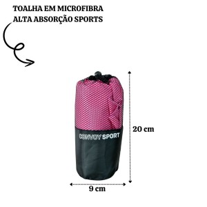 TOALHA EM MICROFIBRA ALTA ABSORÇÃO SPORTS 130CM X 80CM - YS38129-PK1