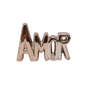 ENFEITE DE CERÂMICA COM A FRASE AMOR - 2616-GR