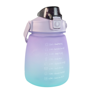 GARRAFA DE PLÁSTICO REDONDA COM CANUDO E ALÇA 900ML - 4174-LL