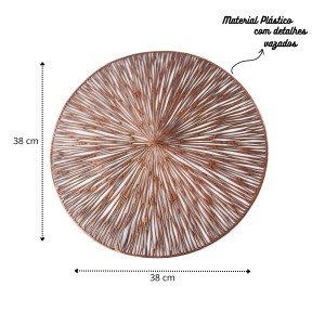 JOGO AMERICANO VAZADO REDONDO DE PLÁSTICO 38CM - 3025-CO