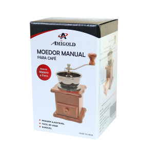 MOEDOR DE MADEIRA MANUAL TIPO MOINHO PARA CAFÉ - 4503