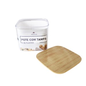 POTE HERMETICO COM TAMPA DE PLASTICO 1 LITRO - 2936
