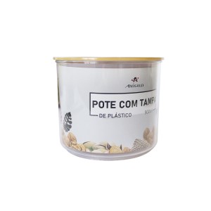 POTE HERMETICO COM TAMPA DE PLASTICO 900 ML - 2939