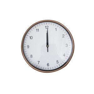 RELOGIO DE PAREDE DE PLÁSTICO COM BORDA GOLD ROSE 30CM - 3102-GR