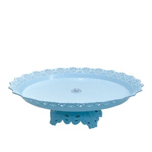 BANDEJA DECORATIVA PLASTICO 34X10CM AZUL CLARO