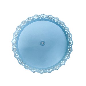 BANDEJA DECORATIVA PLASTICO 34X10CM AZUL CLARO