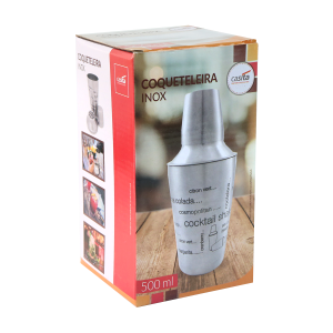 COQUETELEIRA EM AÇO INOX COM ESTAMPA 500ML - CA09378A