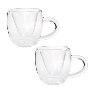 JOGO DE XÍCARA PAREDE DUPLA VIDRO BOROSSILICATO 2 PÇS - CA16082