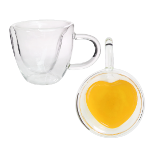 JOGO DE XÍCARA PAREDE DUPLA VIDRO BOROSSILICATO 2 PÇS - CA16082